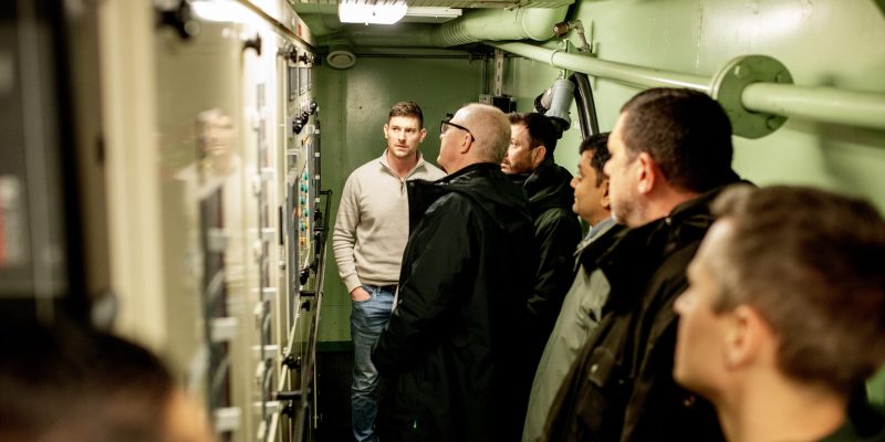 Steesmat consortium visiting RV Northstar in Grunnavågen, Stord.